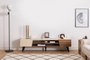Hanah Home Soporte para TV Clark Nogal y Beige